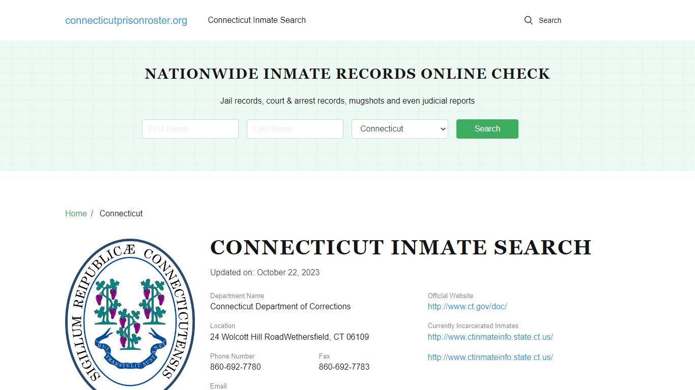 Connecticut Inmate Search – Connecticut DOC Offender Lookup